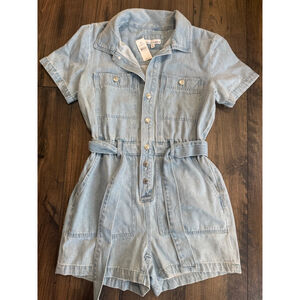 New LOFT Soft Denim Utility Romper 4